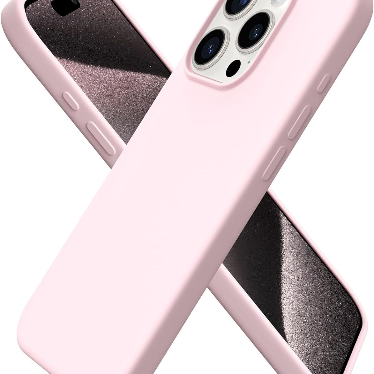 GENERICO - Carcasa Funda Para iPhone 15 Pro Silicona Slim Premium Rosa