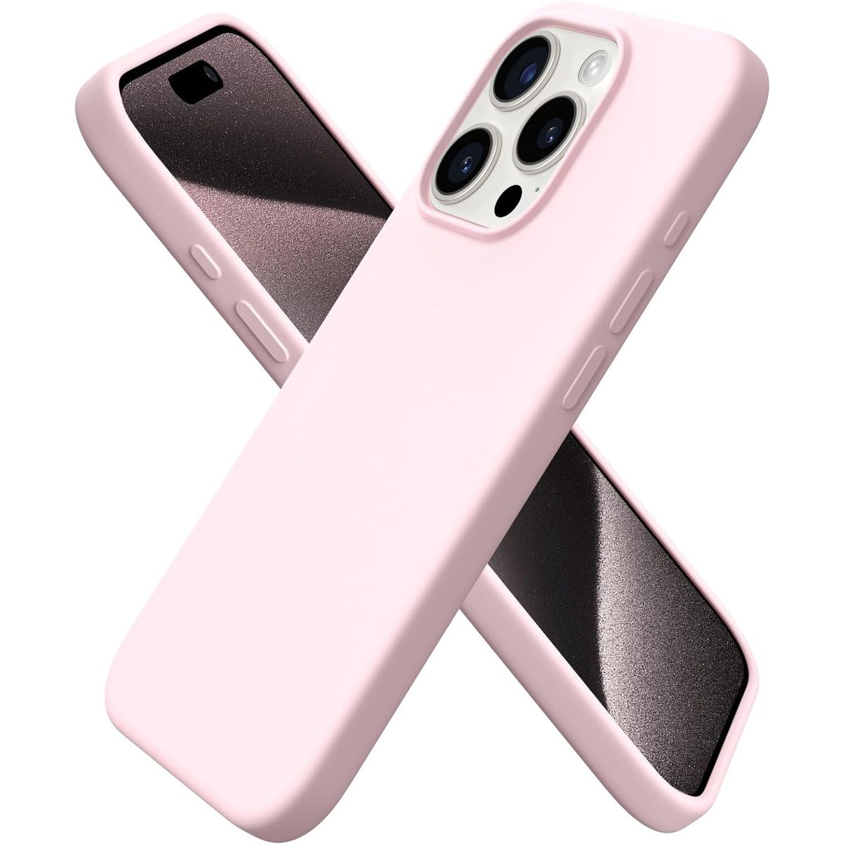 GENERICO - Carcasa Funda Para iPhone 15 Pro Silicona Slim Premium Rosa