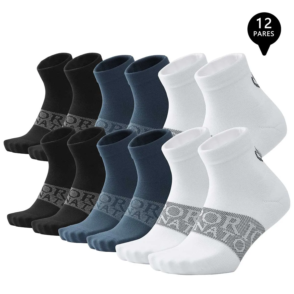 GIOVACCHINO - Pack de 12 Calcetines Cortos Deportivos Hombre Premium