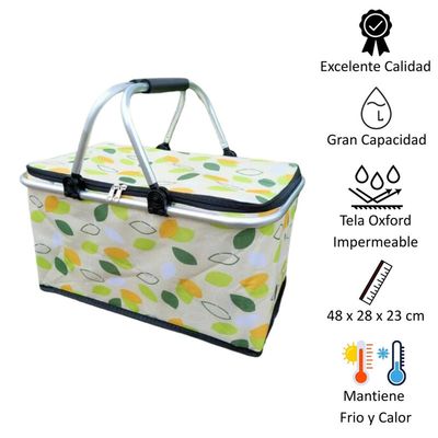 Imagen 2 del producto Bolso Termico Plegable Cooler Canasta Picnic Semillas