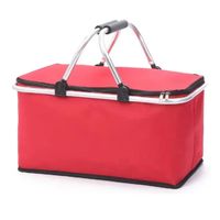 Bolso Termico Plegable Rojo Cooler Canasta Picnic