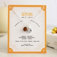 Collar de Plata 925 con piedra natural ojo de tigre signo Géminis