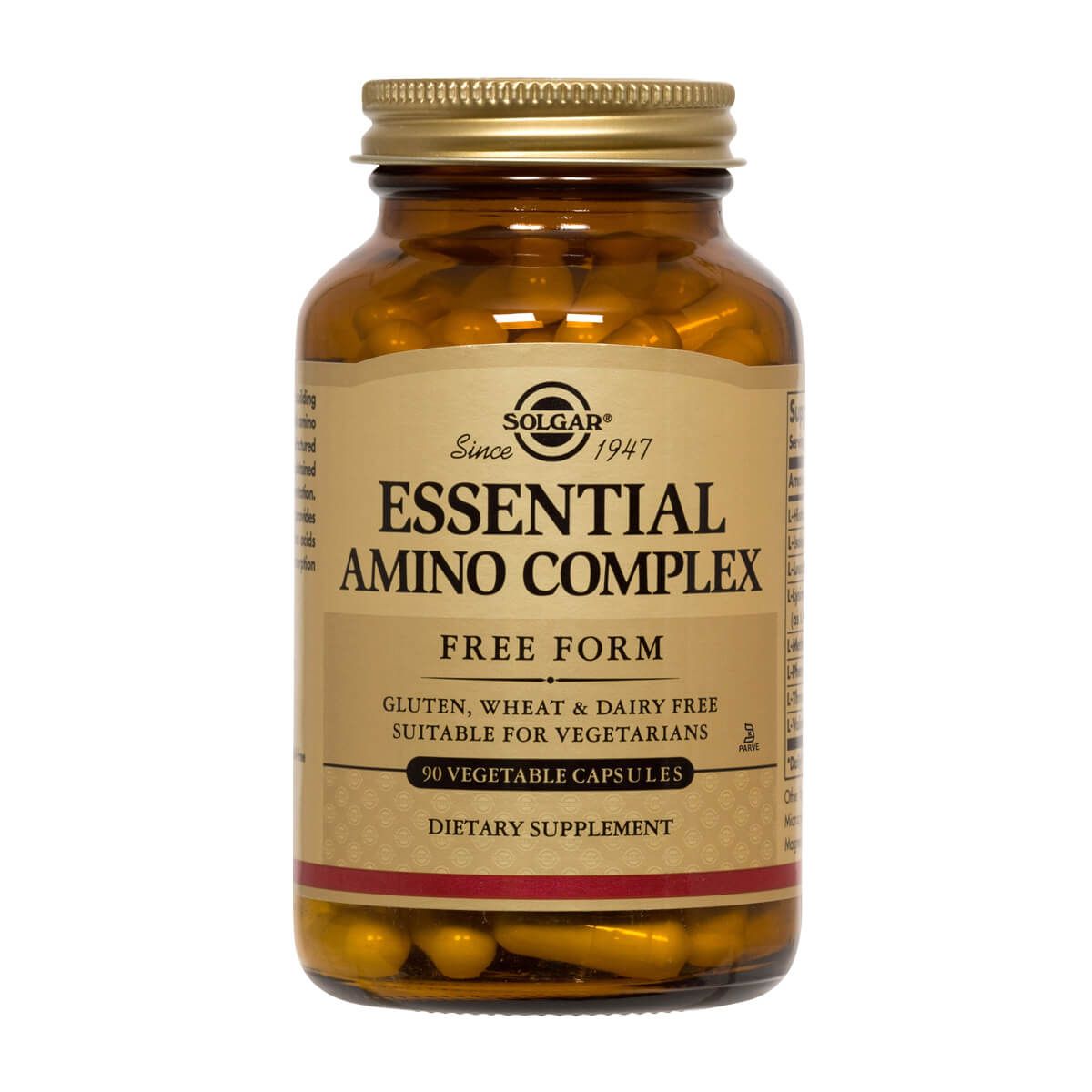 SOLGAR - Essential Amino Complex, Aminoácidos (90 caps) - Original