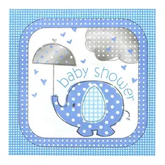 GLAM - Servilletas Elefante 20 Uds Para Baby Shower