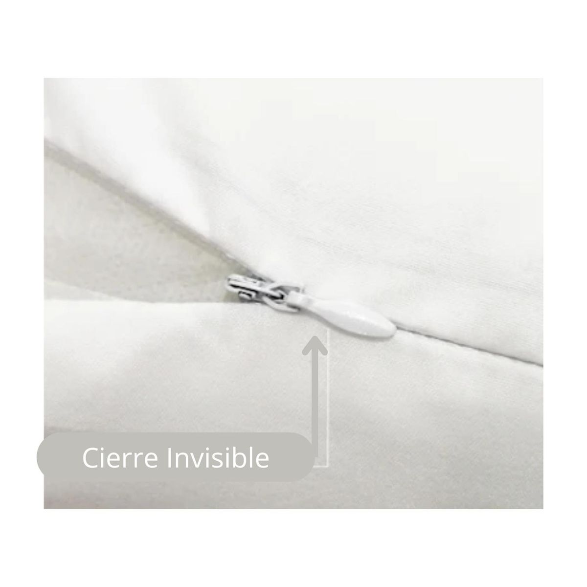 KIVARA - Funda Cojin 45X45 Decorativo All You Need Blanco Lino Poly