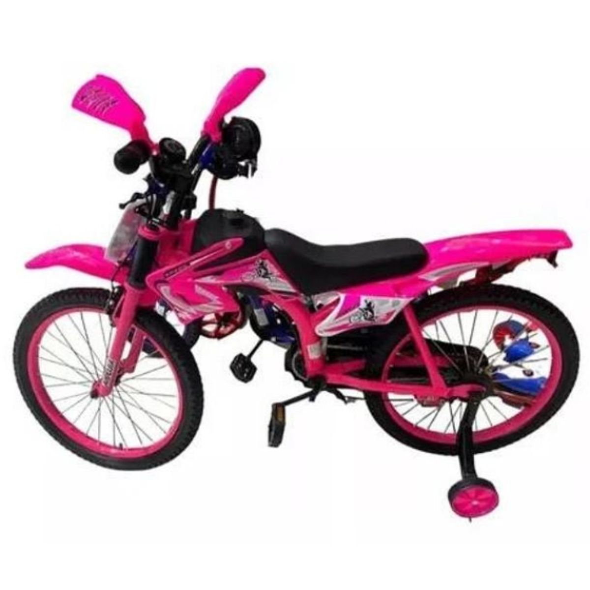 GENERICO - Bicicleta Aro 16 Bicimoto Para Niños Urbana Bike ROSA