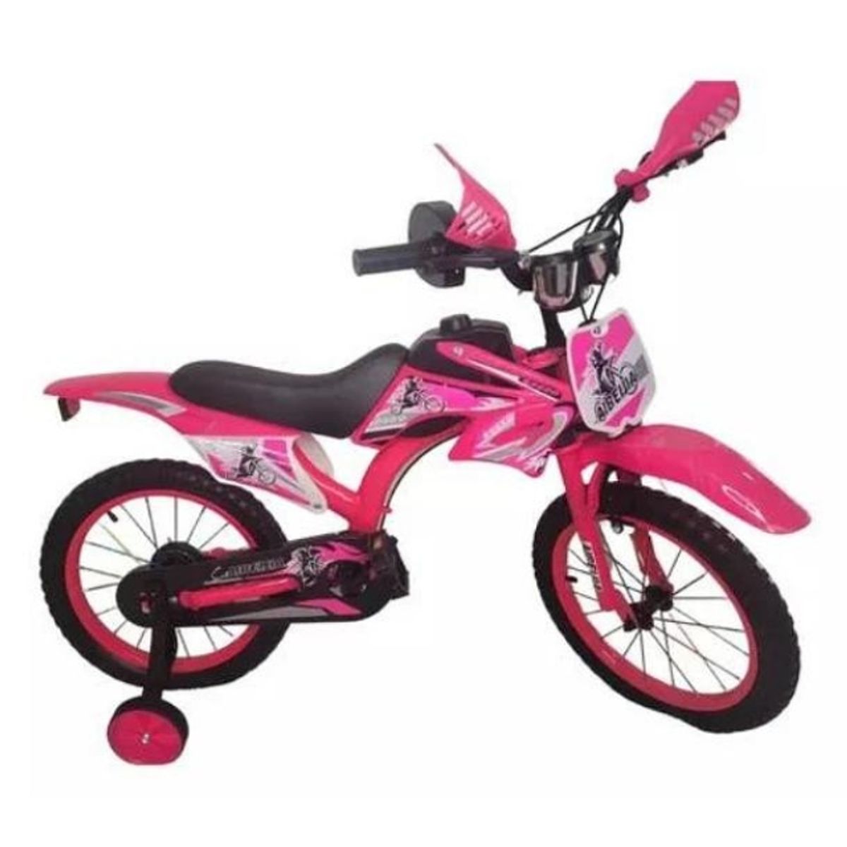 GENERICO - Bicicleta Aro 16 Bicimoto Para Niños Urbana Bike ROSA