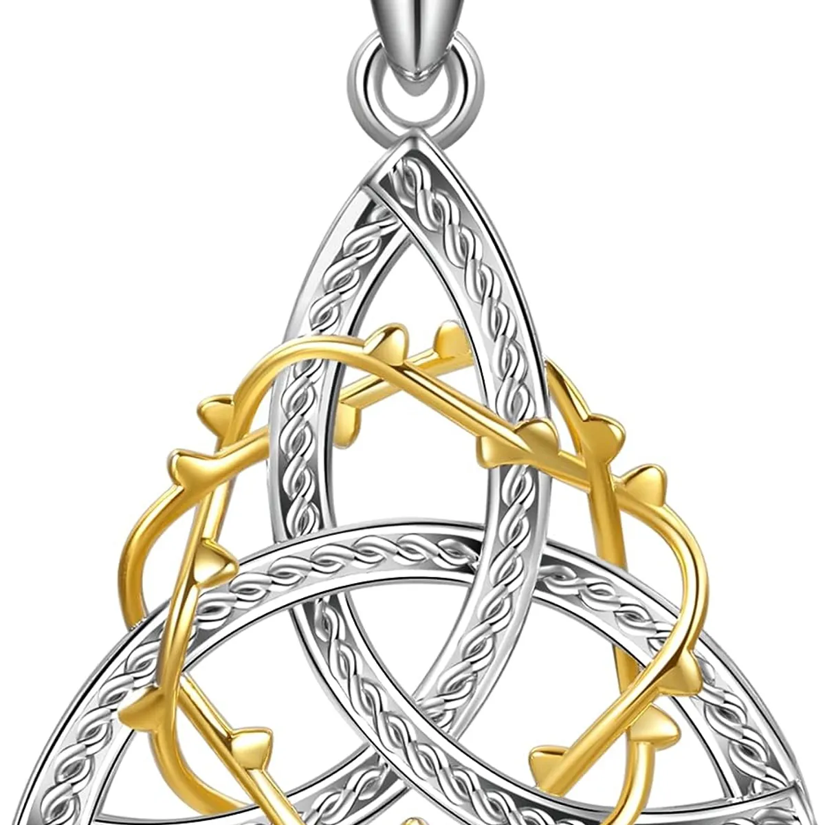 GENERICO - Collar nudo de bruja Plata 925 baño oro