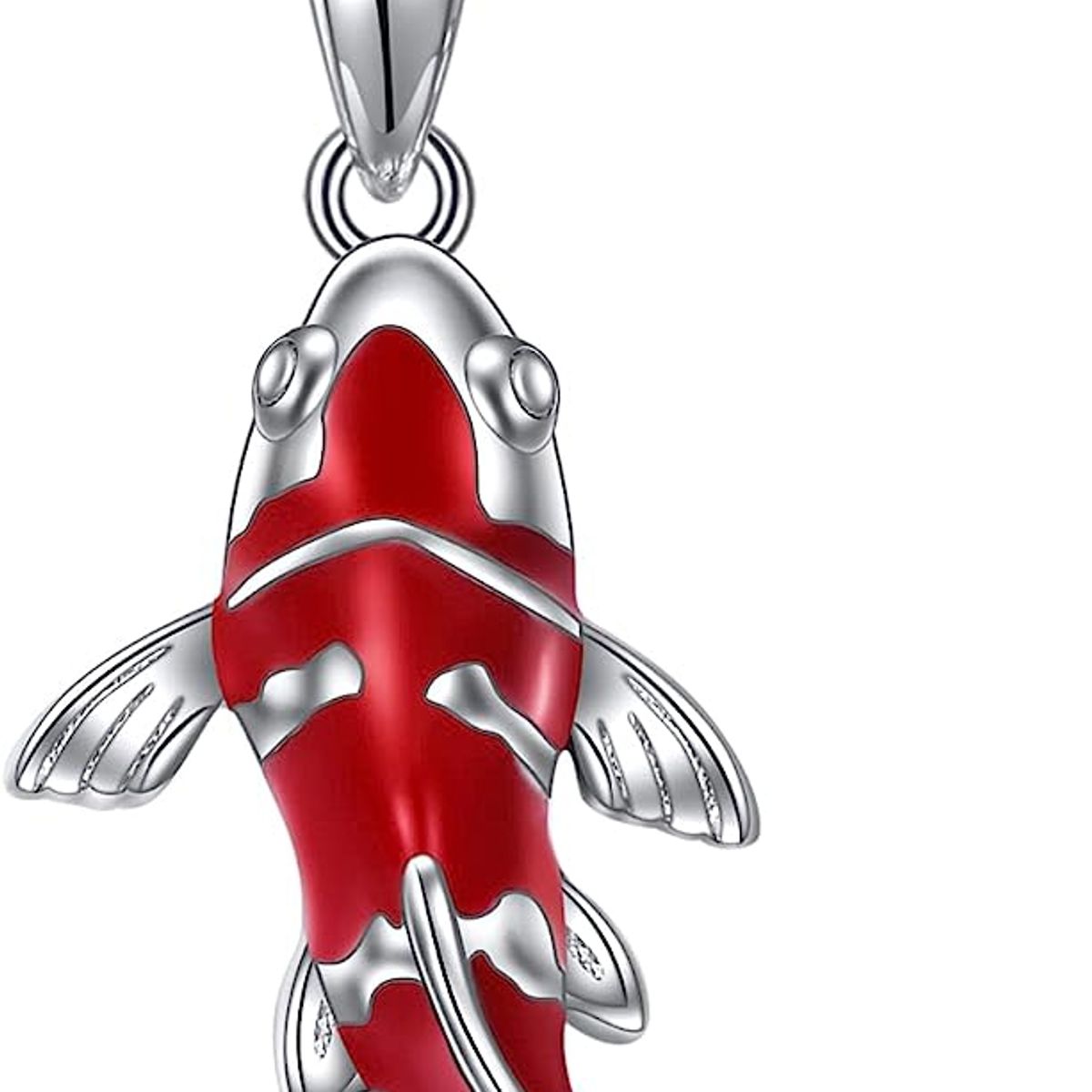 GENERICO - Collar pez koi esmaltado plata 925