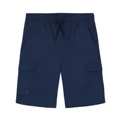 TOMMY HILFIGER - Shorts Cargo Con Logo Azul Niño