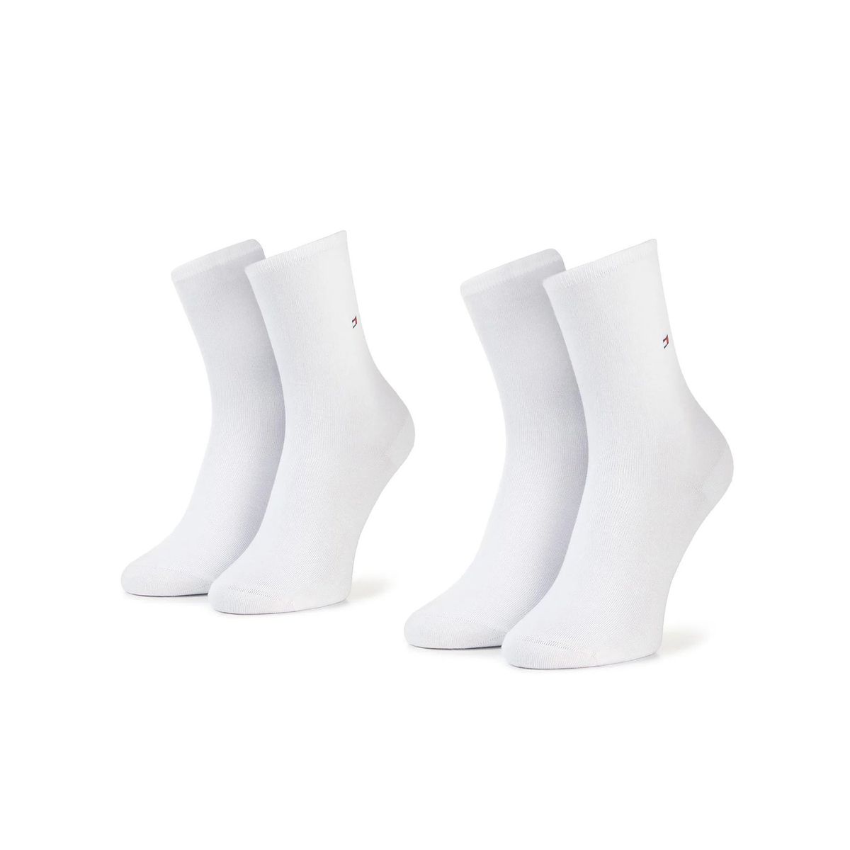 TOMMY HILFIGER - Pack De 2 Calcetines Con Logo Bordado Blanco Tommy Hilfiger