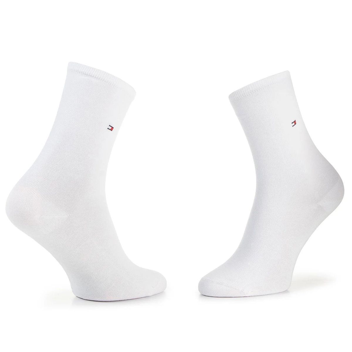 TOMMY HILFIGER - Pack De 2 Calcetines Con Logo Bordado Blanco Tommy Hilfiger