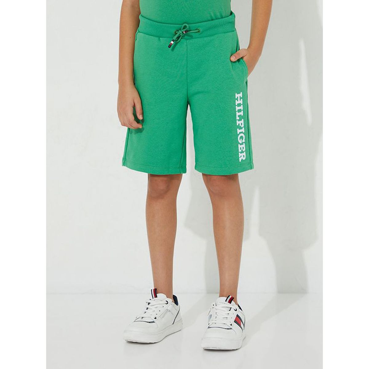 TOMMY HILFIGER - Short Con Logo Monotype Verde Tommy Hilfiger Niño
