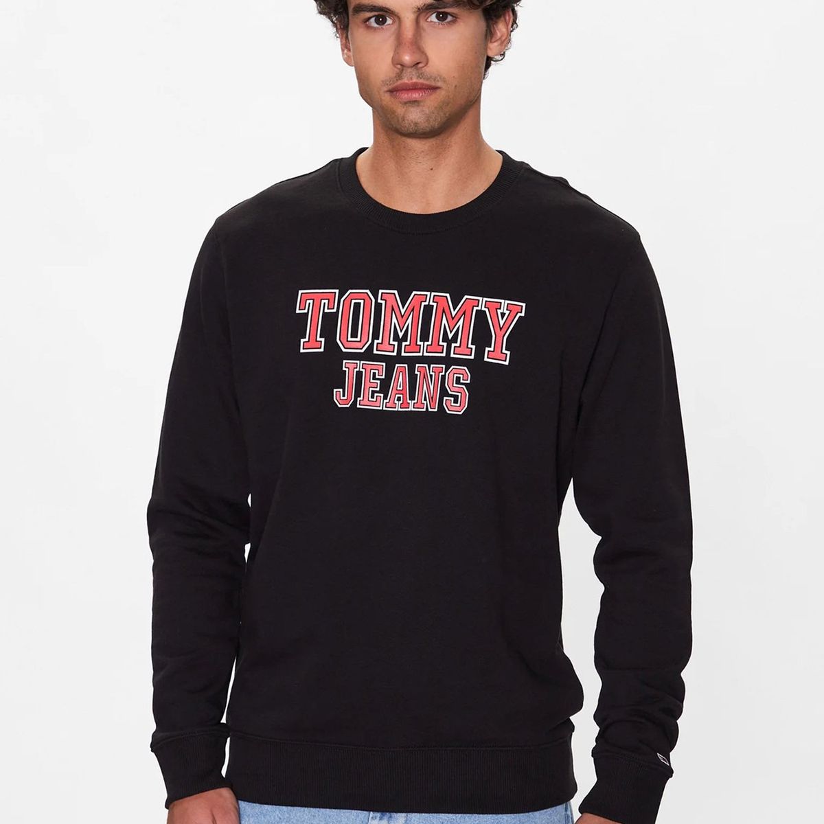 TOMMY HILFIGER - Polerón Regular Entry Graphic Negro Tommy Jeans