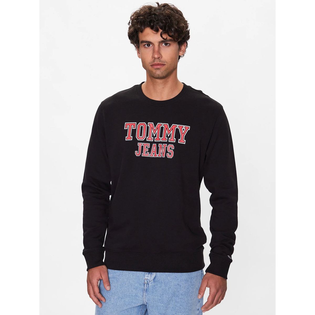 TOMMY HILFIGER - Polerón Regular Entry Graphic Negro Tommy Jeans