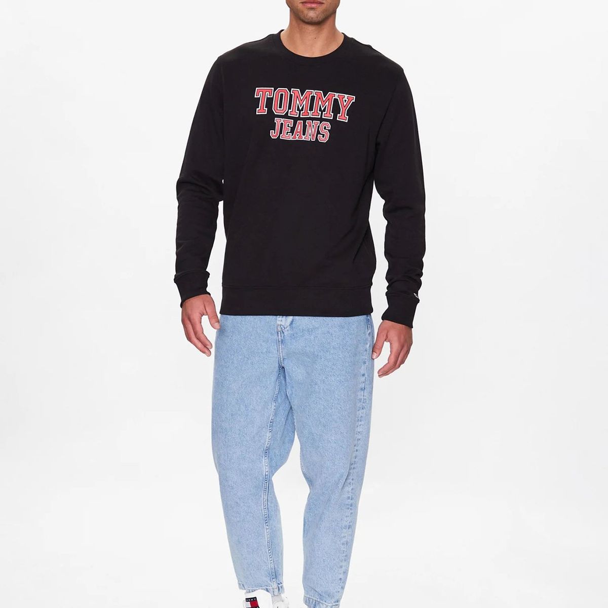 TOMMY HILFIGER - Polerón Regular Entry Graphic Negro Tommy Jeans