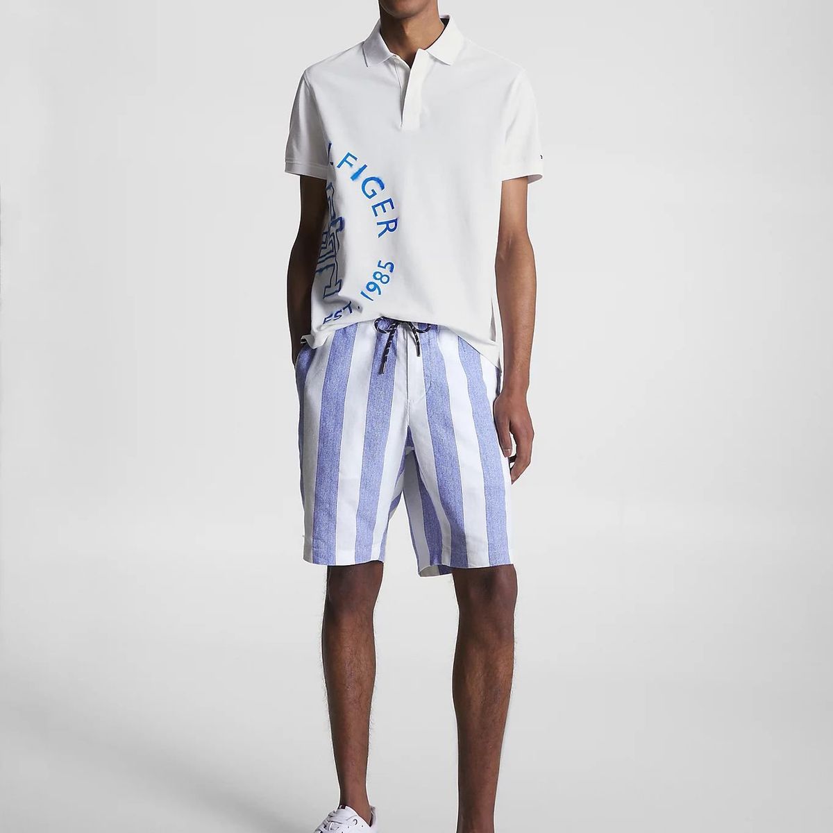 TOMMY HILFIGER - Polo Regular Fit Ink Con Logo  Blanco Tommy Hilfiger_.