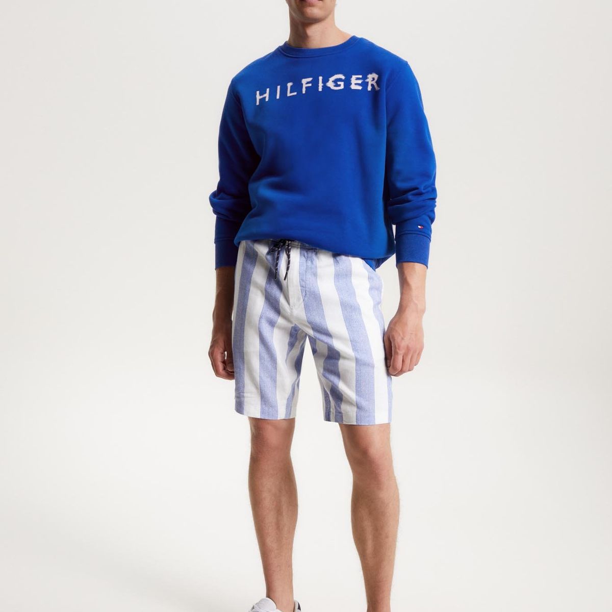 TOMMY HILFIGER - Polerón Con Logo Artístico Azul Tommy Hilfiger