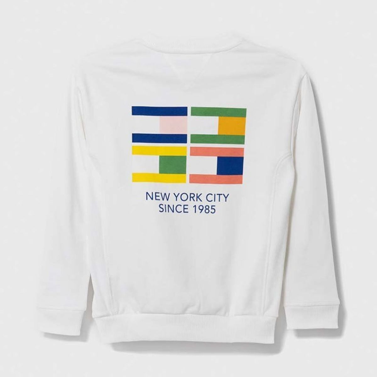 TOMMY HILFIGER - Polerón Multi Flag Logo Blanco Tommy Hilfiger Niño