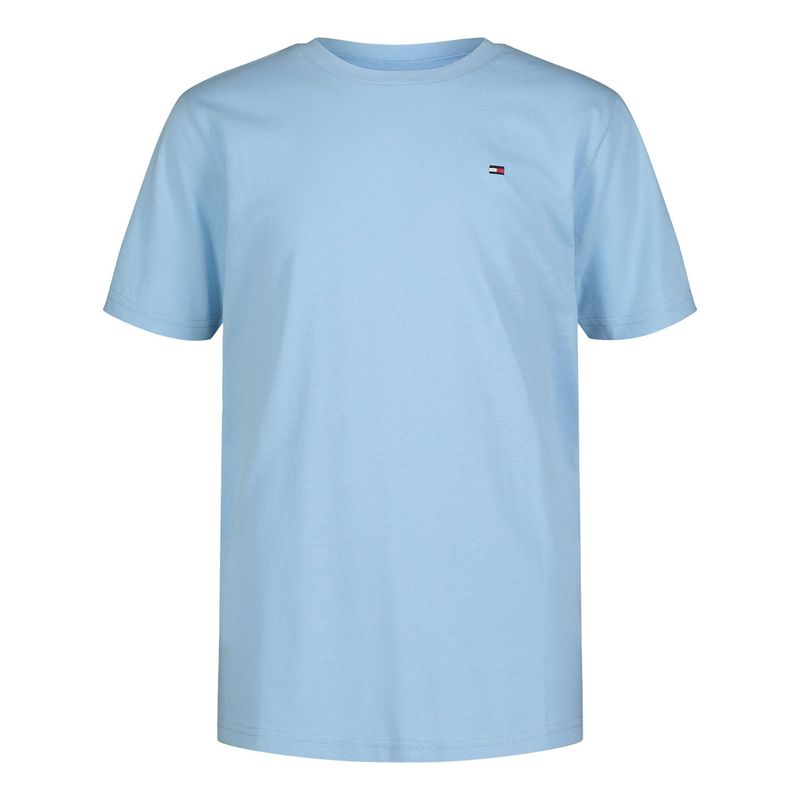 TOMMY HILFIGER - Polera Con Logo En La Espalda Celeste Tommy Hilfiger Niño