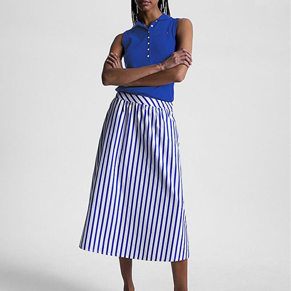 TOMMY HILFIGER - Polo Slim Fit Sin Mangas Azul Tommy Hilfiger