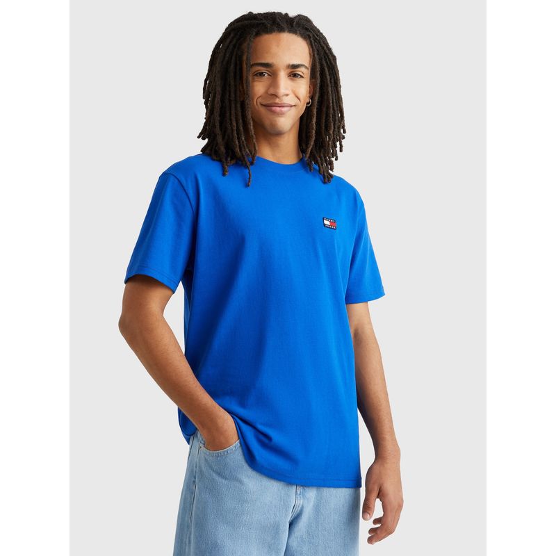 TOMMY HILFIGER - Polera Classic Con Parche Azul Tommy Jeans.