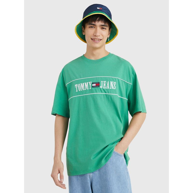 TOMMY HILFIGER - Polera Archive Con Parche Verde Tommy Jeans