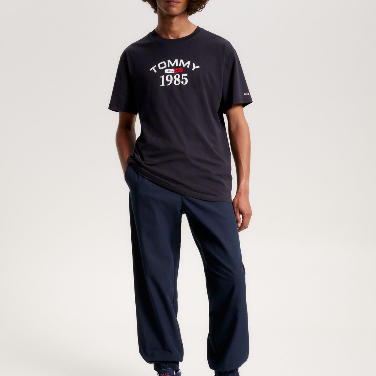 TOMMY HILFIGER - Polera Classic 1985 Curved Azul Tommy Jeans