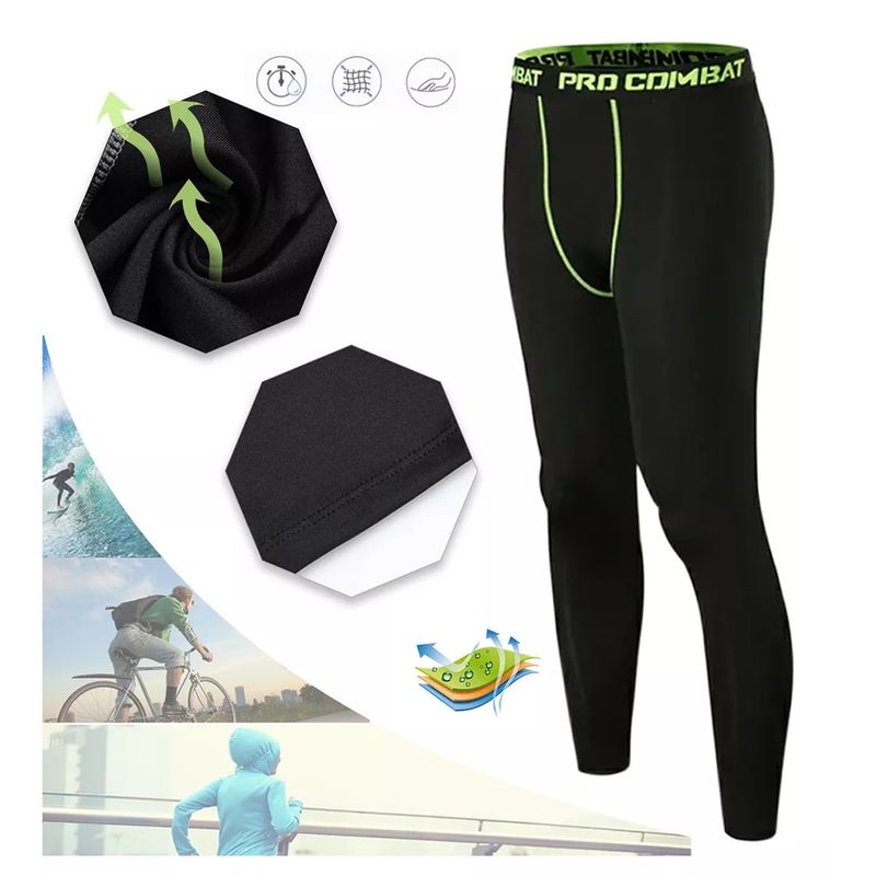 EDWINAYY - Calzas Gym Largas Pantalon De Compresión Fitness Deportivo