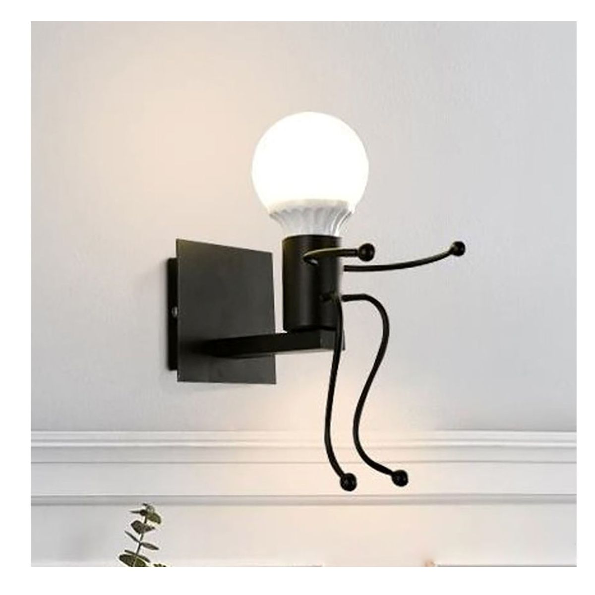 GENERICO - Aplique de Pared 3D Negra