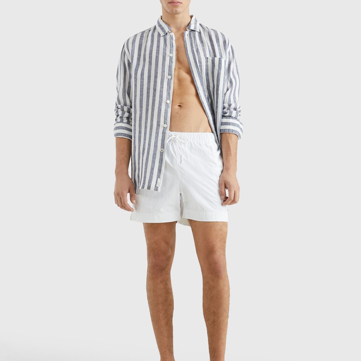 TOMMY HILFIGER - Traje De Baño Essential Solid Blanco Tommy Hilfiger