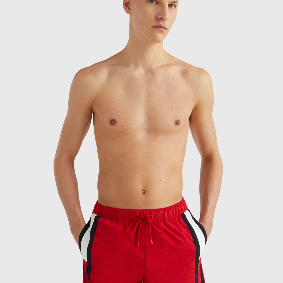 TOMMY HILFIGER - Traje De Baño Largo Medio Con Bandera Rojo Tommy Hilfiger