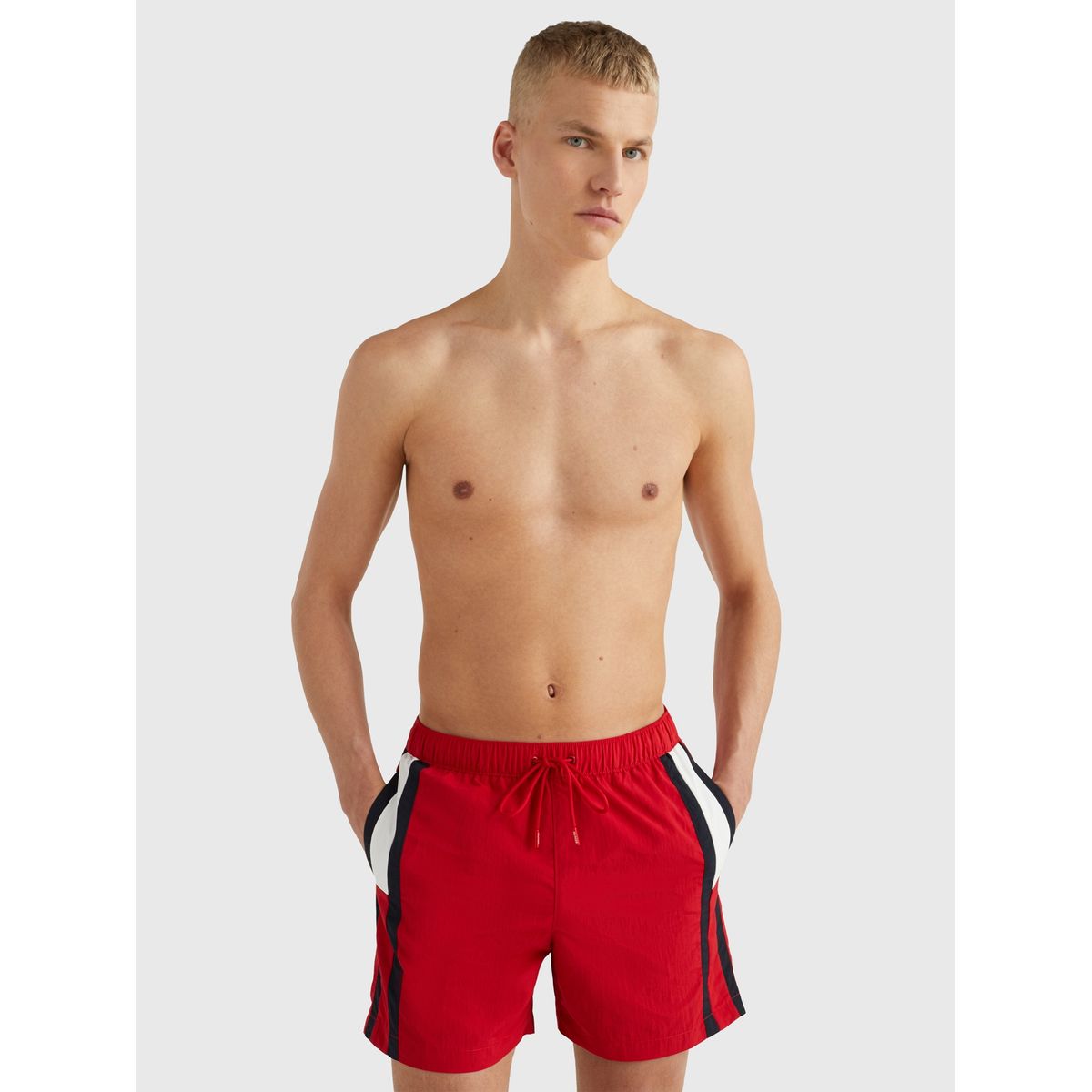 TOMMY HILFIGER - Traje De Baño Largo Medio Con Bandera Rojo Tommy Hilfiger