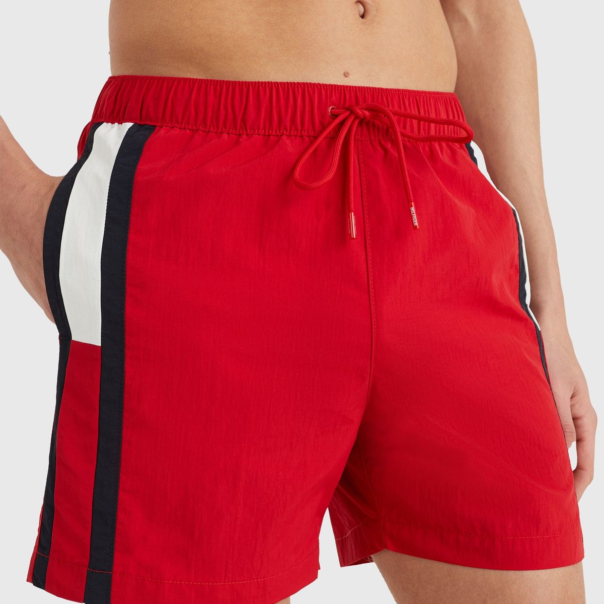 TOMMY HILFIGER - Traje De Baño Largo Medio Con Bandera Rojo Tommy Hilfiger