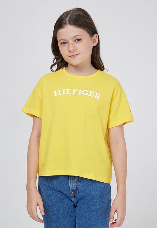 TOMMY HILFIGER Polera Monotype Relaxed Amarillo Niña Tommy