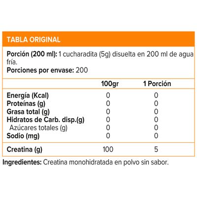 Imagen 2 del producto Creatine Monohydrate, Creatina (1000 gr) - Original