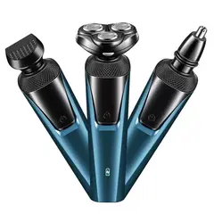 EDWINAYY - Maquina De Afeitar Electrica Barba 3 En 1 Usb Seco Humedo