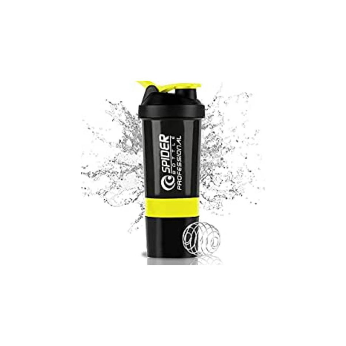 U BUY - Shaker 3 En 1 Mezclador Batidos Proteina 500ml   Amarillo