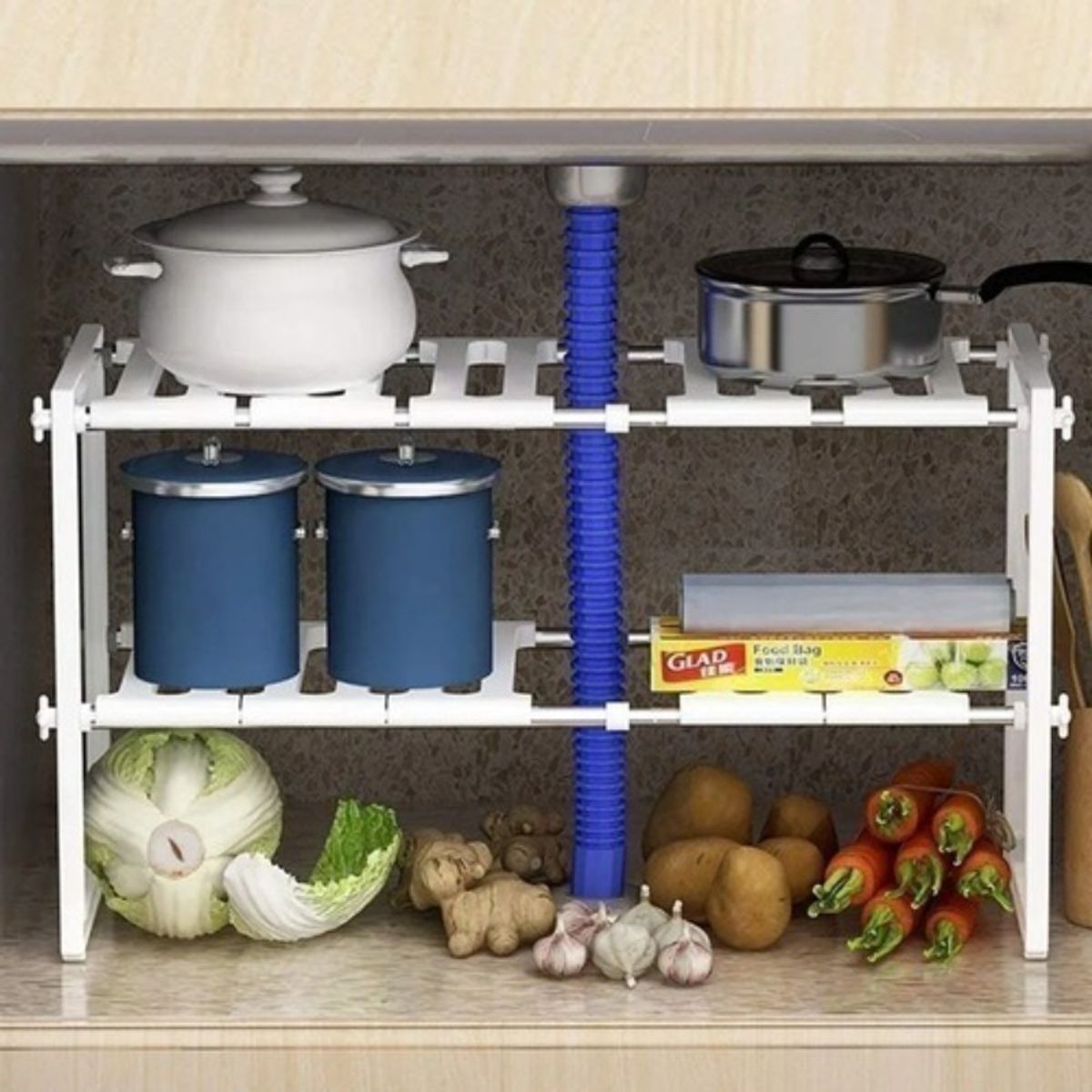 U BUY - Estante Ajustable Organizador Multiuso Cocina Baño