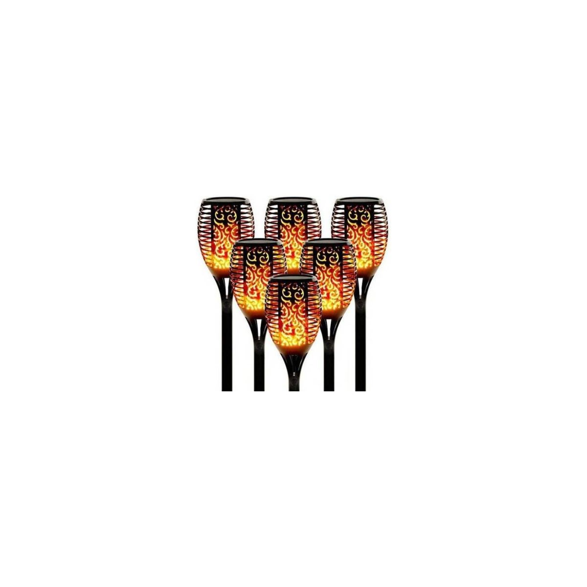 U BUY - Pack X6 Lampara Luces Solares Antorchas Led Estaca
