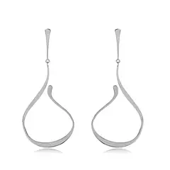 VANE COLLECTION - Aros mujer colgante fino baño rodio diseño