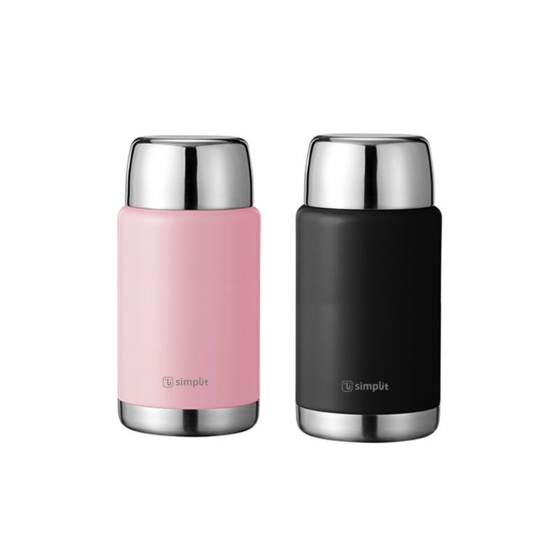 SIMPLIT - Pack 2 Termos de Comida 750ml Rosado y Negro Simplit