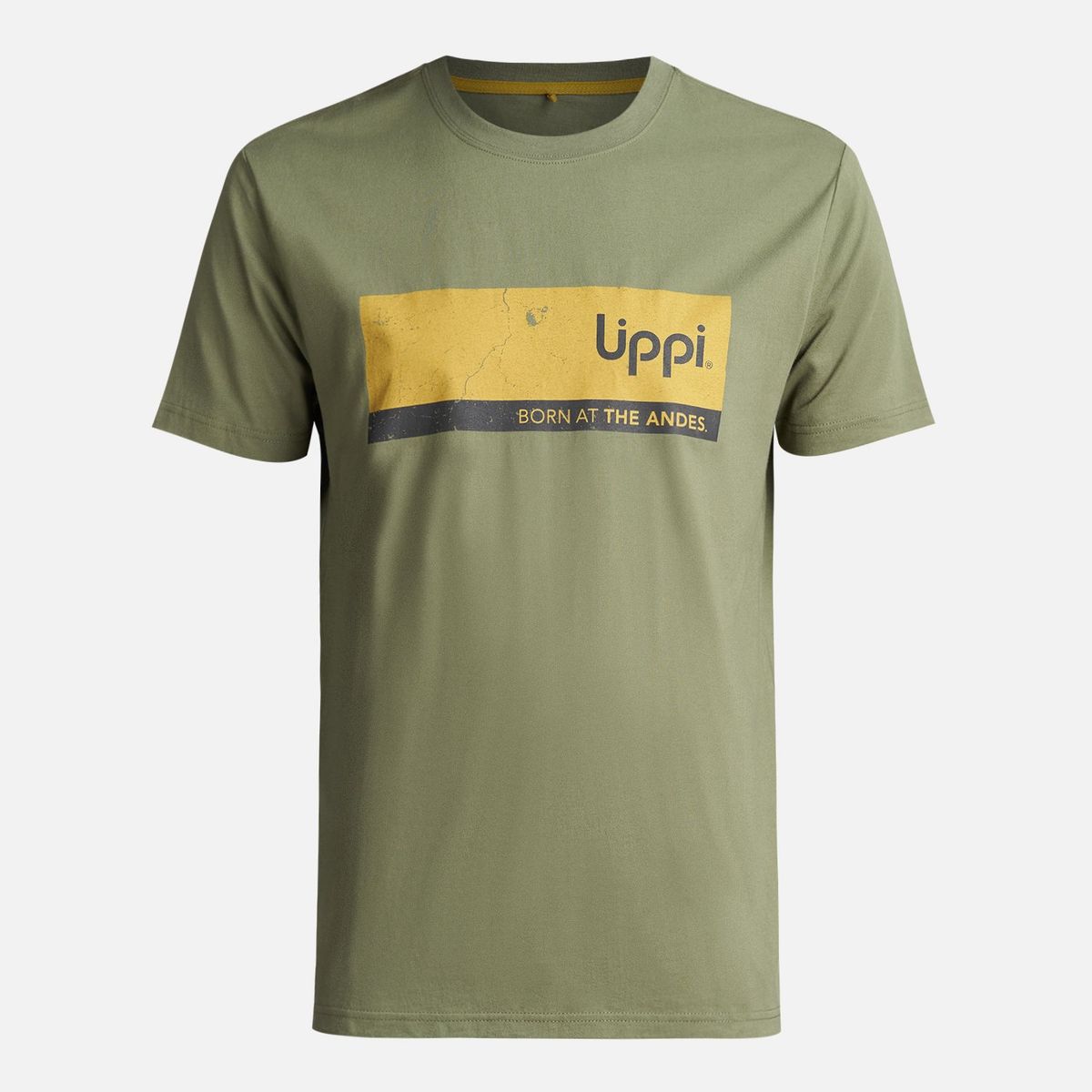 LIPPI - Polera Hombre Logo Lippi Front Print T-Shirt Verde Musgo Lippi