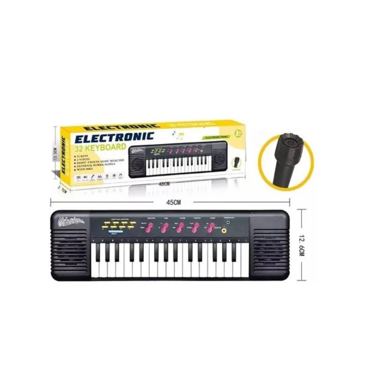 GENERICO - Teclado Musical Piano Con Micrófono 32 Teclas Para Niños Niño SD-335.