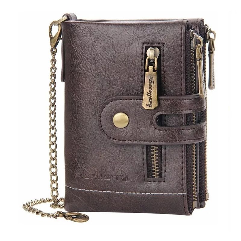 EDWINAYY - Billetera Cuero Sintetico Protección Antirrobo Cartera