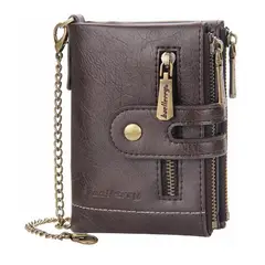 EDWINAYY - Billetera Cuero Sintetico Protección Antirrobo Cartera