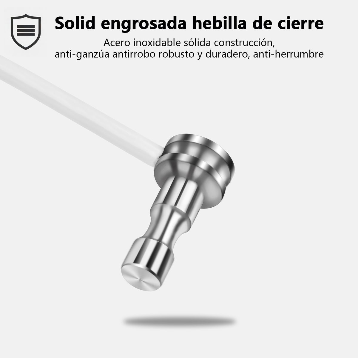 AIZO - BLanco Seguro Ventana Niños Cable Acero Y Llave Ventana Puertas