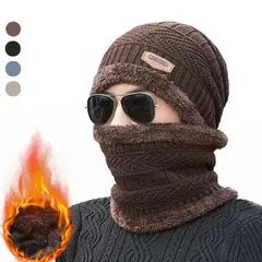 EDWINAYY - Gorro Bufanda Cuello Unisex Para Invierno Frío Lana