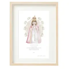 GENERICO - Cuadro Virgen de Fátima 23X32 Acuarela