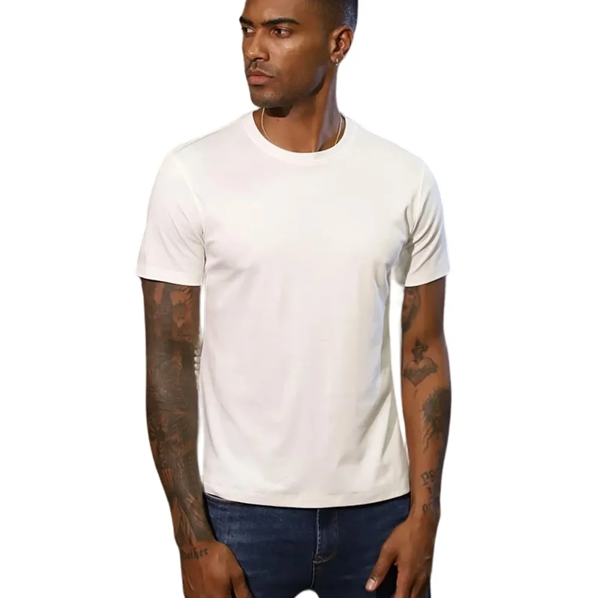 GARSIL - x3 Polera De Algodon Manga Corta Para Hombre  - Cuello Redondo